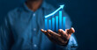 © B-Ast-BRT - Business growth, boost up business or success concept, Business growth, investment profit increase, growing sales and revenue, progress or development concept, arrow graph future growth plan