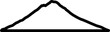 Mountain peaks silhouettes icon in line. Isolated on transparent background Mountain, rock, hill, peak logos. Vector for apps or web shapes and elements for creation your own outdoor labels