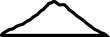 Mountain peaks silhouettes icon in line. Isolated on transparent background Mountain, rock, hill, peak logos. Vector for apps or web shapes and elements for creation your own outdoor labels