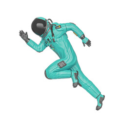 Wall Mural - master astronaut is running