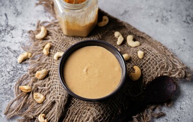 Wall Mural - Cashew butter in a bowl