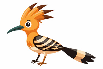 Wall Mural - hoopoe bird cartoon vector illustration