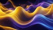 © Makayla - abstract yellow purple and dark blue wavy background in the style of image noise material experimentation fluid networks thermal backdrop