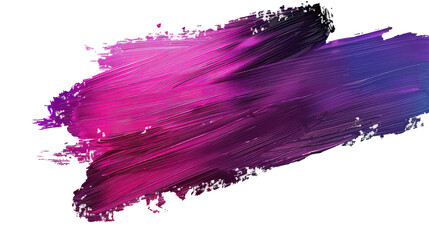 Vibrant Pink and Purple Acrylic Oil Paint Brush Stroke - Isolated on Transparent PNG Background
