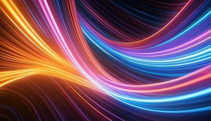 Wall Mural - colorful laser lights in motion flowing in a pattern abstract streaming light pattern