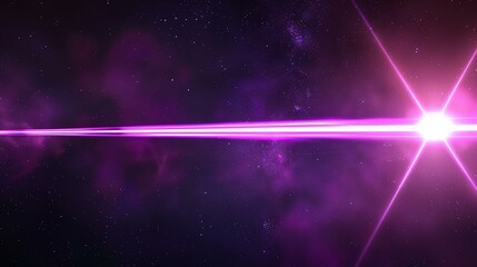 Wall Mural - a bright purple star with a pink light