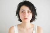 Fototapeta  - ニキビに悩む日本人の20代の女性