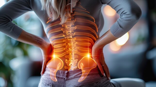 Person with lower back pain, capturing the discomfort and challenges faced by individuals experiencing lumbar discomfort, highlighting the need for attention and care in managing spinal health
