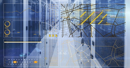 Poster - Image of connections and data processing over computer servers