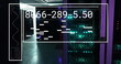 Data processing over glowing servers in dark computer server room