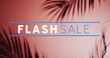 Image of flash sale text over close up of liquid and baubles