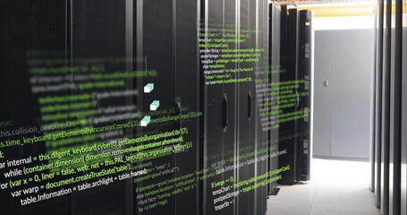 Poster - Image of data processing against computer server room