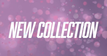 Poster - Image of new collection over lens flares against purple background
