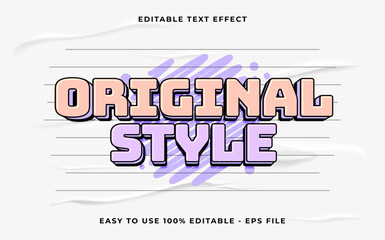 Poster - original style 3d editable vector text effect. simple style text effect.