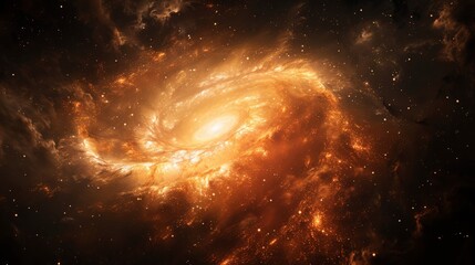 Wall Mural - a striking image of the galaxy core, ablaze with a myriad of stars, swirling in a dance of cosmic li