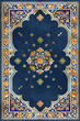 Traditional Mughal and Persian, frame with peacock and plant
