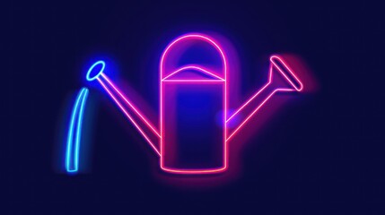 Leinwandbilder - watering can icon. Elements of Sprinkler in neon style icons. Simple icon for websites
