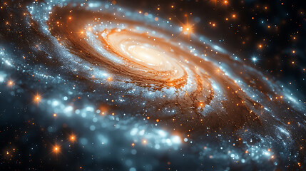 Wall Mural - close-up of the milky way galaxy with stars and space in the universe close exposure high quality ph
