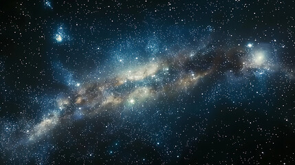 Wall Mural - close-up of the milky way galaxy with stars and space in the universe close exposure high quality ph