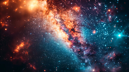 Wall Mural - close-up of the milky way galaxy with stars and space in the universe close exposure high quality ph