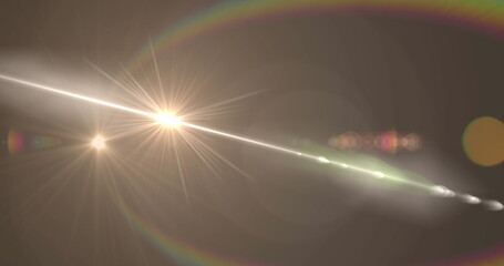 Poster - Image of light moving on brown background
