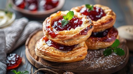 Wall Mural - Pastries filled with jam