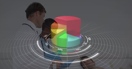Poster - Image of data processing over doctors and patient