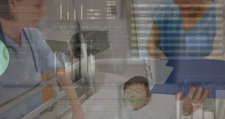 Poster - Image of data processing over doctors and patient