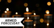 Image of armed forcesday text over candles