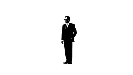 Wall Mural - business man silhouette