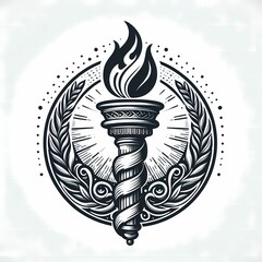 Wall Mural - torch logo illustration