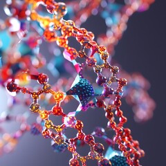 Poster - Intricate Molecular Structure of Captivating Microscopic Formations