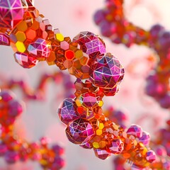 Poster - Mesmerizing Geometric Crystal Patterns of Vibrant Translucent Shapes