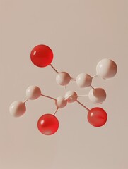 Poster - Minimalist Molecular Structure in Modern Color Palette