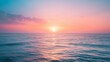 Pastel Sunset Over Tranquil Ocean