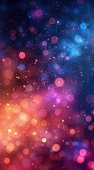 Wall Mural - Purple Bokeh Lighting Abstract Gradient Art Wallpaper Holiday Party Celebration Game App Artwork Background Vibrant Online Marketing Backdrop Concept, Advertising Web Graphic, Vertical Banner Design