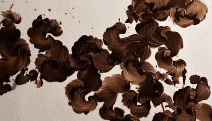 Wall Mural - Abstract black ink texture Japan style on a white background.