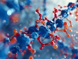 Poster - CuttingEdge D Rendering Illustrating the Intricate Structure of the Insulin Molecule