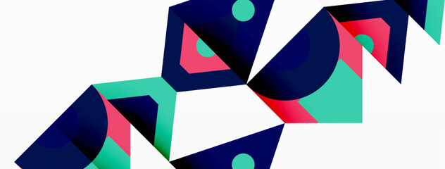 Aufkleber - A creative arts display featuring a stack of triangles in electric blue hues on a white background, showcasing symmetry and patterns through varying tints and shades