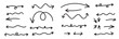 © usman - Isolated vector arrows, hand drawn on a white background. Hand drawn arrows collection