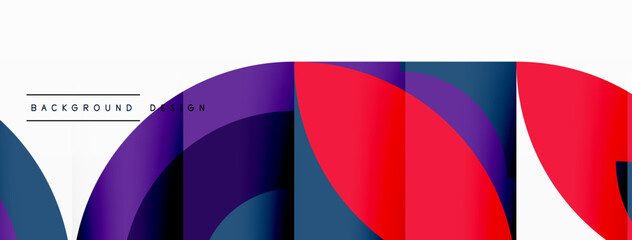 Aufkleber - A pattern consisting of red, purple, and blue rectangles on a white background. The shades of purple, violet, and magenta create an electric art piece with a font of tints and shades