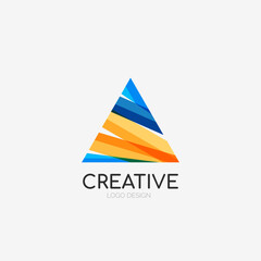 Aufkleber - Triangle abstract logo, business emblem icon