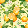 seamless watercolor citrus fruits