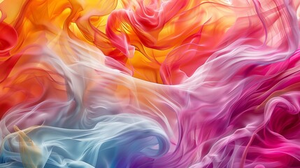 Wall Mural - abstract background with colourful waves