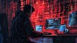 A hacker accessing a government agencys database to leak classified information to the public