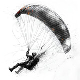 Paraglider mit seinem Schirm, made by AI