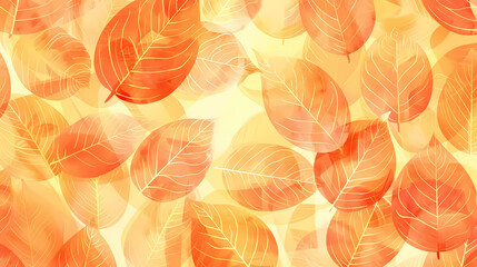 Wall Mural - orange leaf background with a lot of leaves