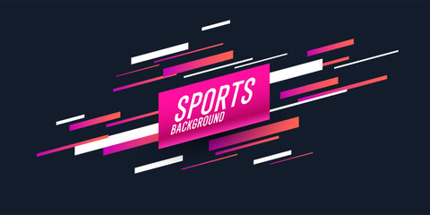 Poster - Modern colored poster for sports. Vector illustration