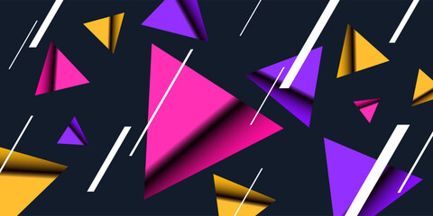 Poster - Abstract background with dynamic lines. Vector illustration in flat minimalistic style