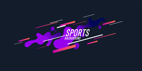 Poster - Modern colored poster for sports. Vector illustration